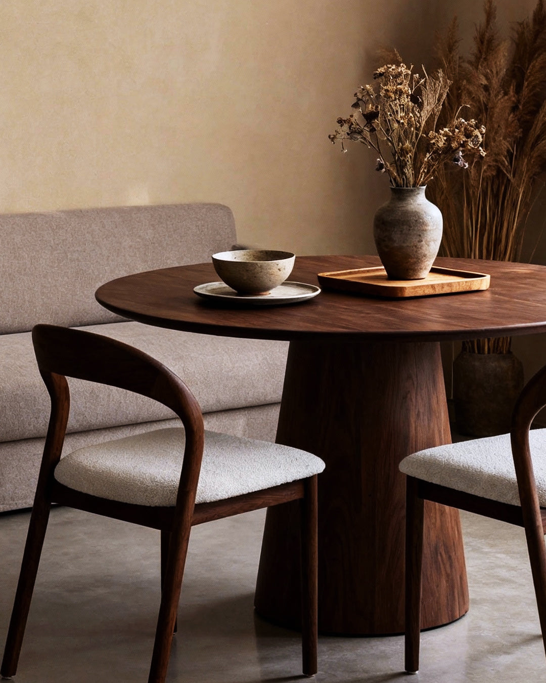walnut / white
